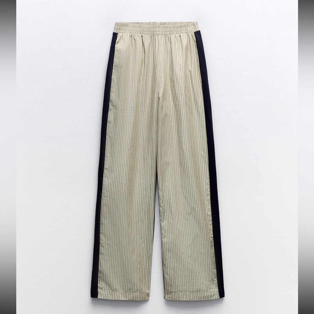Zara Contrasting Stripped Varsity Pants - Picture 4 of 9